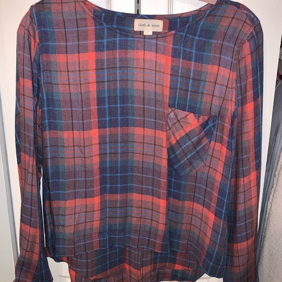 Anthropologie Tops - Anthropologie Cloth & Stone Buffalo Plaid Shirt